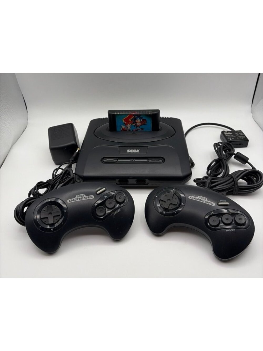 SEGA Genesis Model 2 MK-1631 Video Game System Bundle Sonic 2 Tested Working